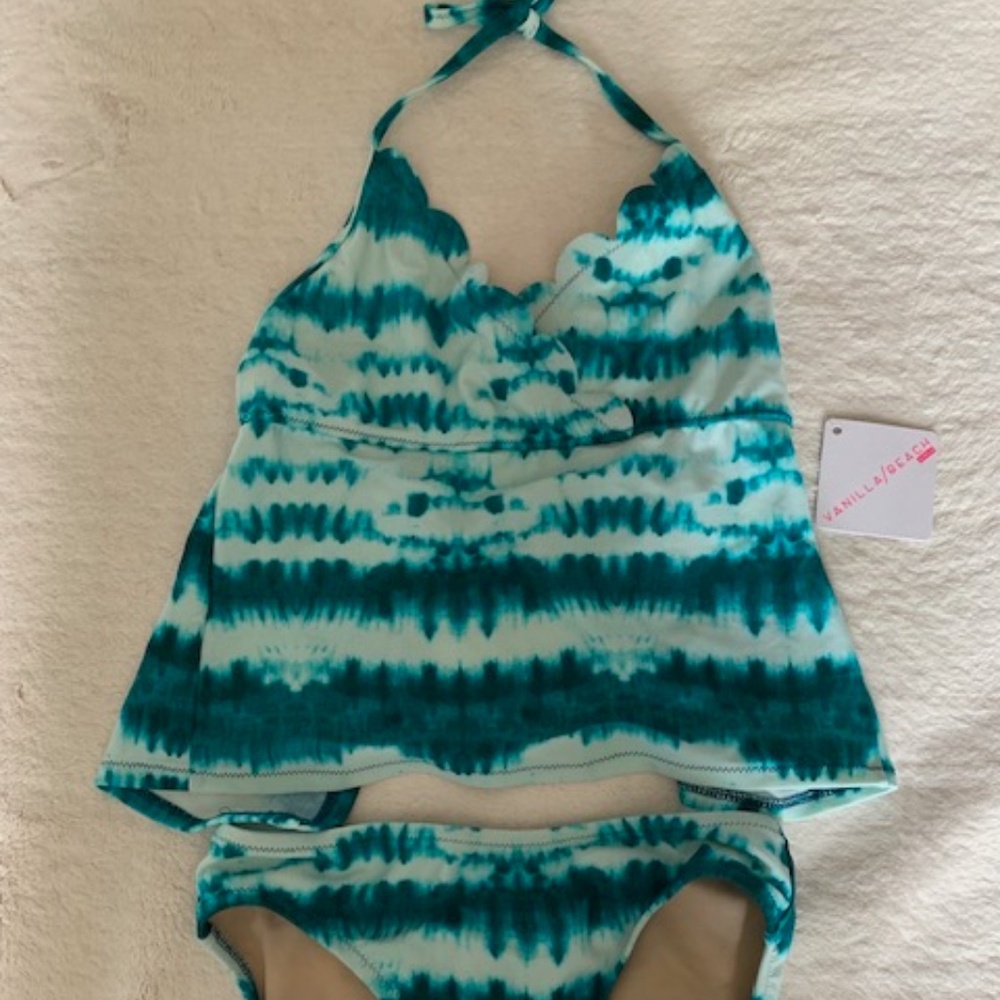 NWT's GIRL'S TIE DYE 2- PIECE BATHING SUIT BY VANILLA BEACH GIRLS (M)